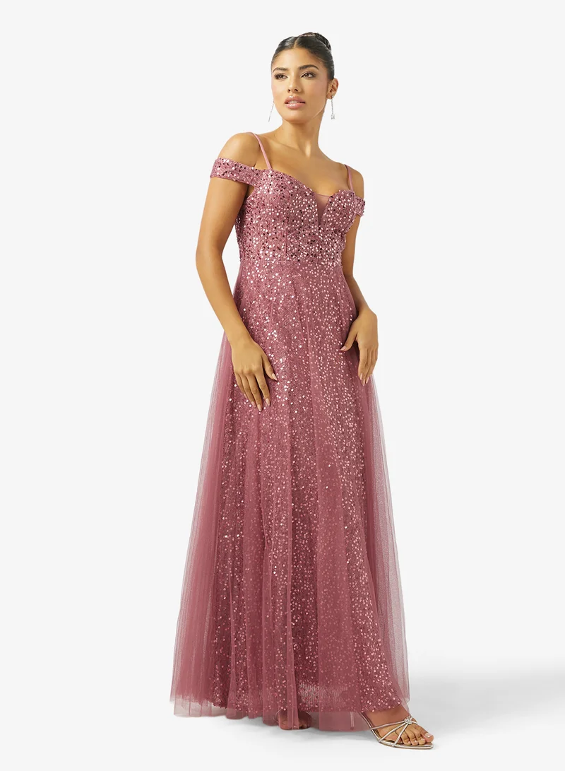 Shimmer A-line Dress